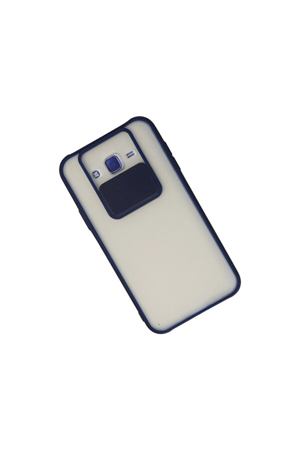 Evi̇mdeyokyok Samsung Galaxy J7 Kılıf Palm Buzlu Kamera Sürgülü Si̇li̇kon - Laci̇vert