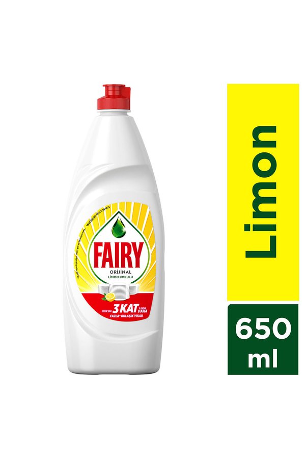 Fairy 650 ml Sıvı Deterjan Limon Kokulu