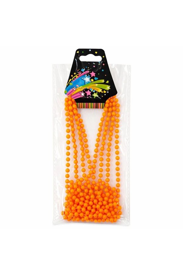 Ethab Ticaret Glb-Stl41414 Neon Turuncu Boncuk Kolye 80 Cm – Retro 80’Ler 90’Lar Parti Aksesuarı