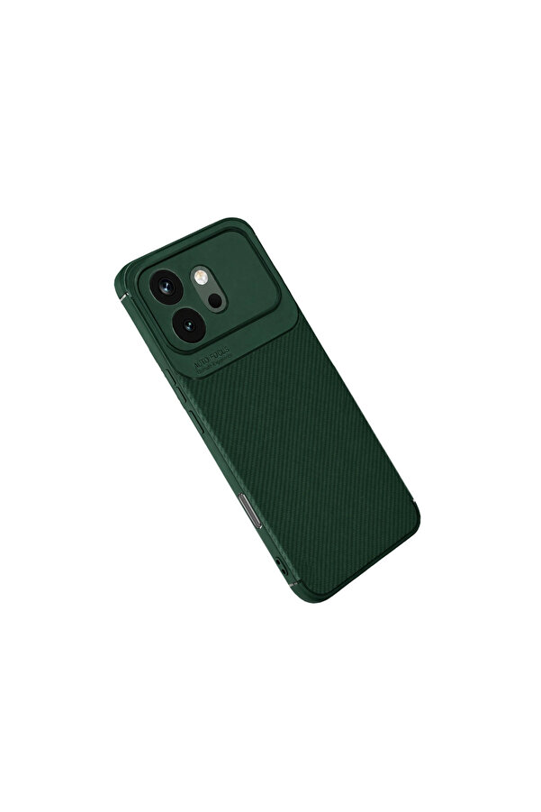 Evi̇mdeyokyok Huawei̇ Honor 600 Auto Focus Karbon Kapak - Koyu Yeşi̇l