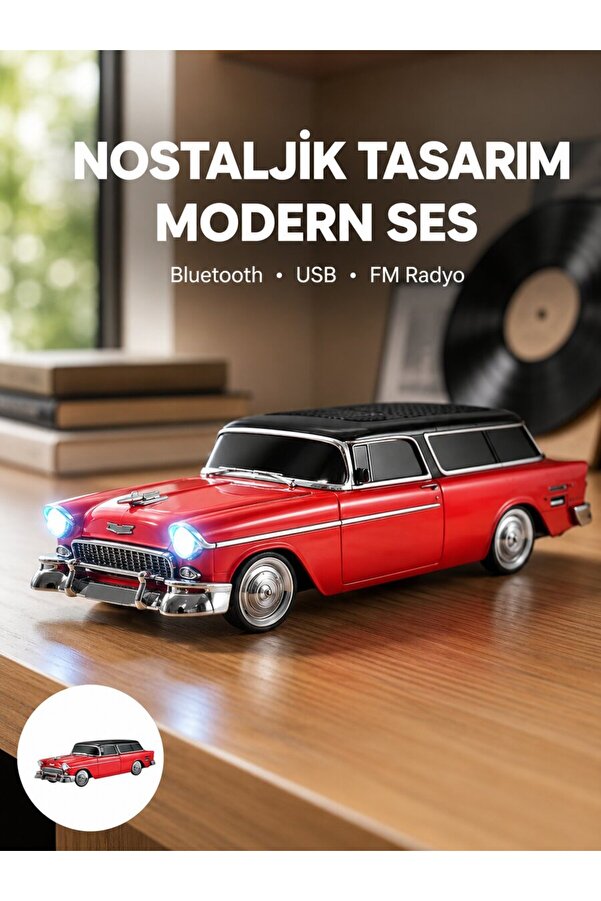Ethab Gi̇yi̇m Taşınabi̇li̇r Klasi̇k Araç Tasarımlı Kablosuz Hoparlör - Glst1969-3377