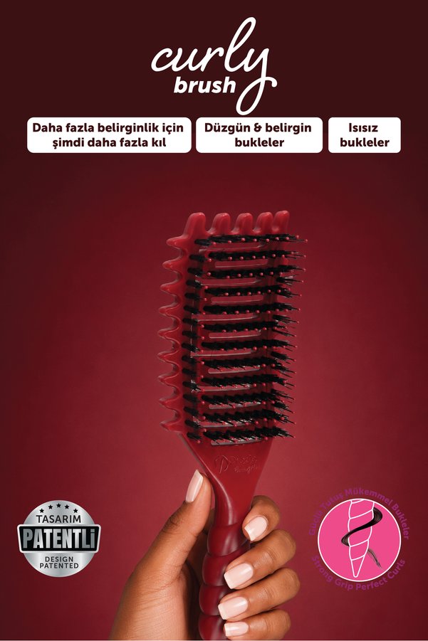 PROCO Beauty Pro Curly Kıvırcık Saçlar İçin Bukle Belirginleştirici Saç Fırçası - Özel Tasarım