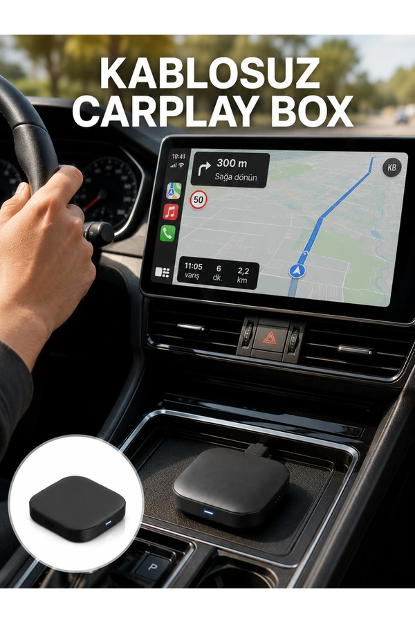 Eco Lounge Bluetooth 5.0 Kablosuz Androi̇d Auto Araç İçi̇ Adaptör Yeni̇ Nesi̇l