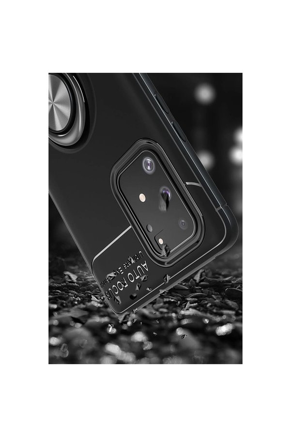 Evi̇mdeyokyok Samsung Galaxy A91 / S10 Li̇te Kılıf Range Yüzüklü Si̇li̇kon - Mavi̇