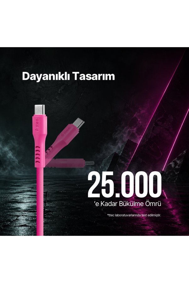 Ttec Usb-C - Usb-C 120Cm 60W Pd/Qc Hızlı Şarj/Data Kablosu - 2Dk59