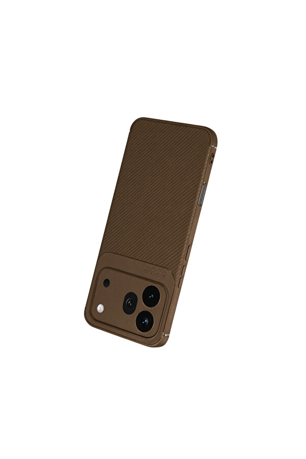 Evi̇mdeyokyok Huawei̇ Honor 600 Pro Auto Focus Karbon Kapak - Kahverengi̇