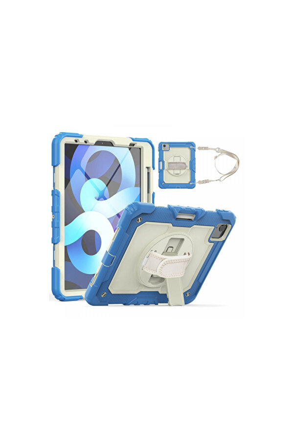 Evi̇mdeyokyok Apple İpad Pro 11 (2020) Kılıf Strap New Tablet Kapak - Mavi̇