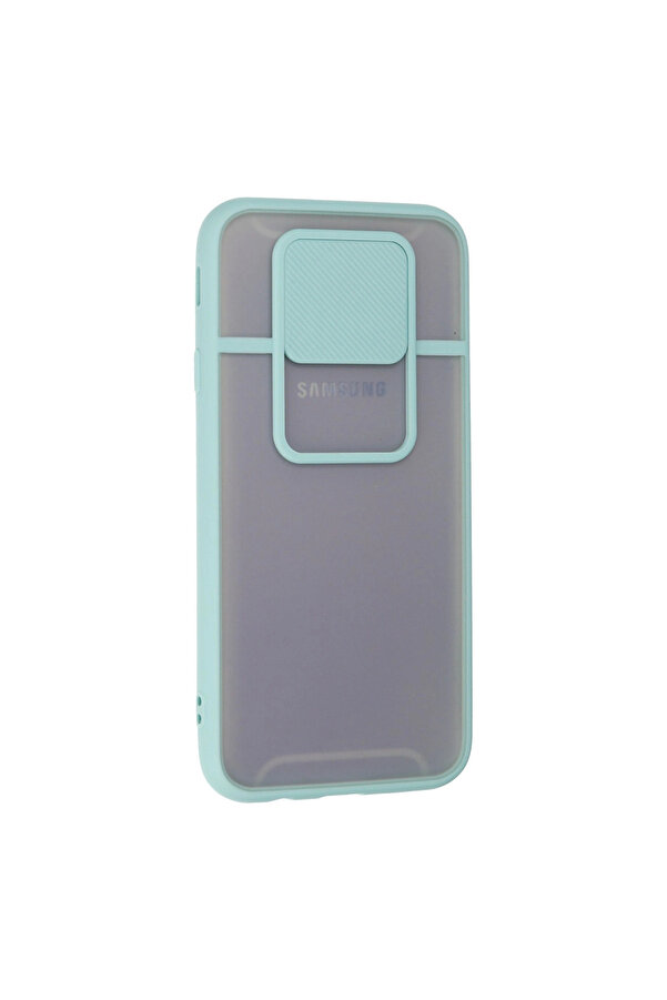 Evi̇mdeyokyok Samsung Galaxy J7 Pro / J730 Kılıf Palm Buzlu Kamera Sürgülü Si̇li̇kon - Turkuaz