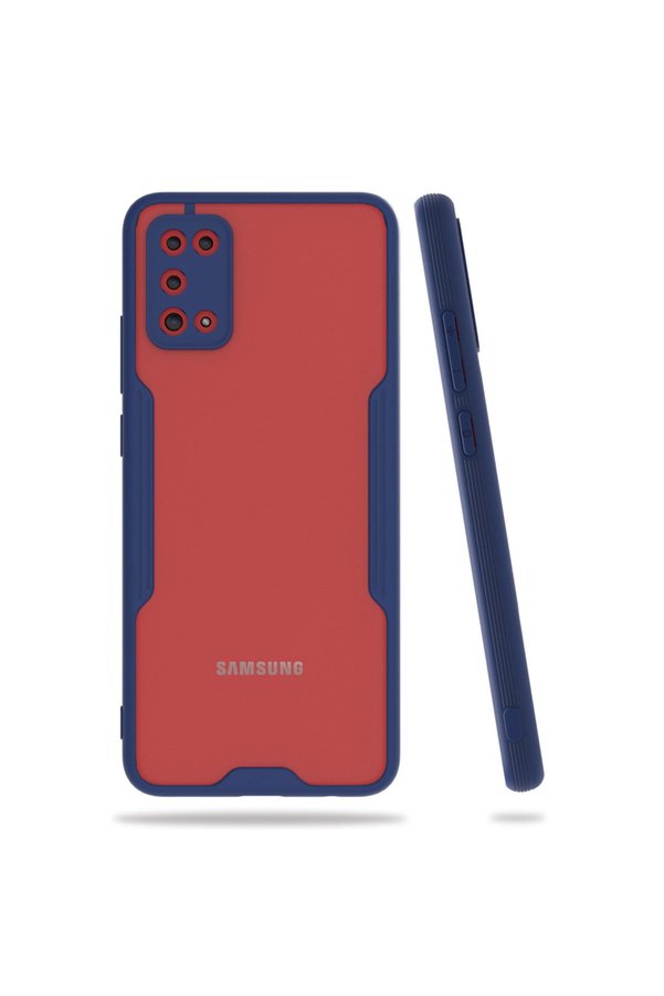 Evimdeyokyok Samsung Galaxy A02S Kılıf Platin Silikon - Lacivert