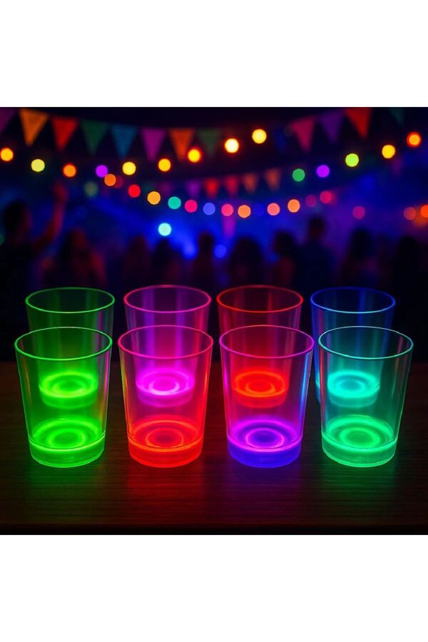 Ethab Ticaret Glb-Stl41414 Partyglow Neon Pembe Bardak 8.5 X 10.5 Cm