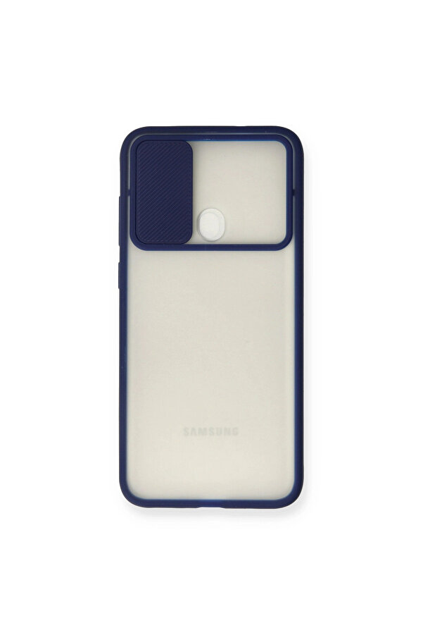 Evi̇mdeyokyok Samsung Galaxy A11 Kılıf Palm Buzlu Kamera Sürgülü Si̇li̇kon - Laci̇vert