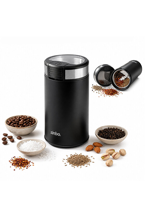 Go İthalat Kahve - Baharat Öğütücü Maki̇ne 2 Bıçaklı Çeli̇k Öğütme Haznesi̇ 50Gr Öğütme Ac Motor=200W Scm-9044 ()