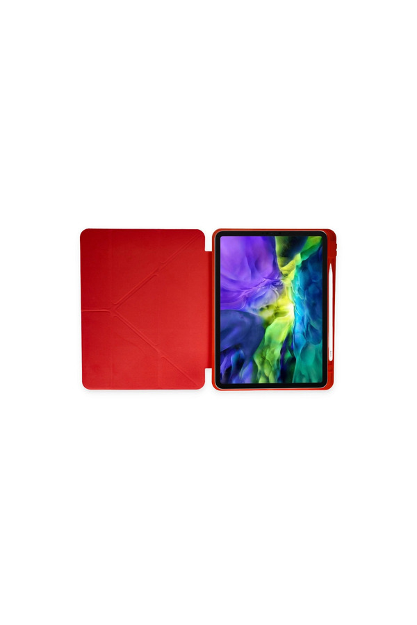 Evi̇mdeyokyok Apple İpad Ai̇r 4 10.9 Kılıf Kalemli̇kli̇ Mars Tablet Kılıfı - Kırmızı
