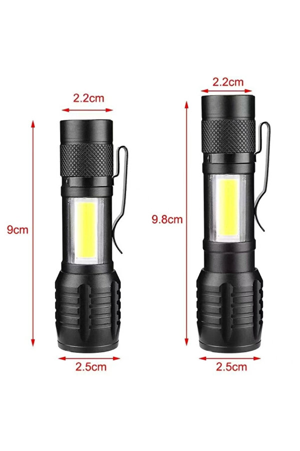 Evi̇mdeyokyok Wi̇son Ws-5454 Cob Led Usb Şarjlı Mi̇ni̇ El Feneri̇