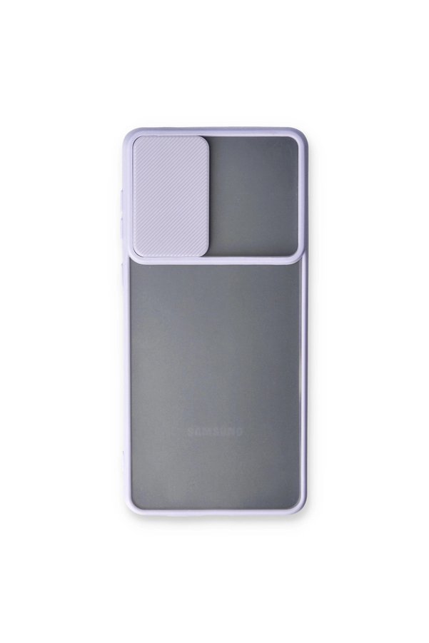 Evimdeyokyok Samsung Galaxy A33 5G Kılıf Palm Buzlu Kamera Sürgülü Silikon - Lila
