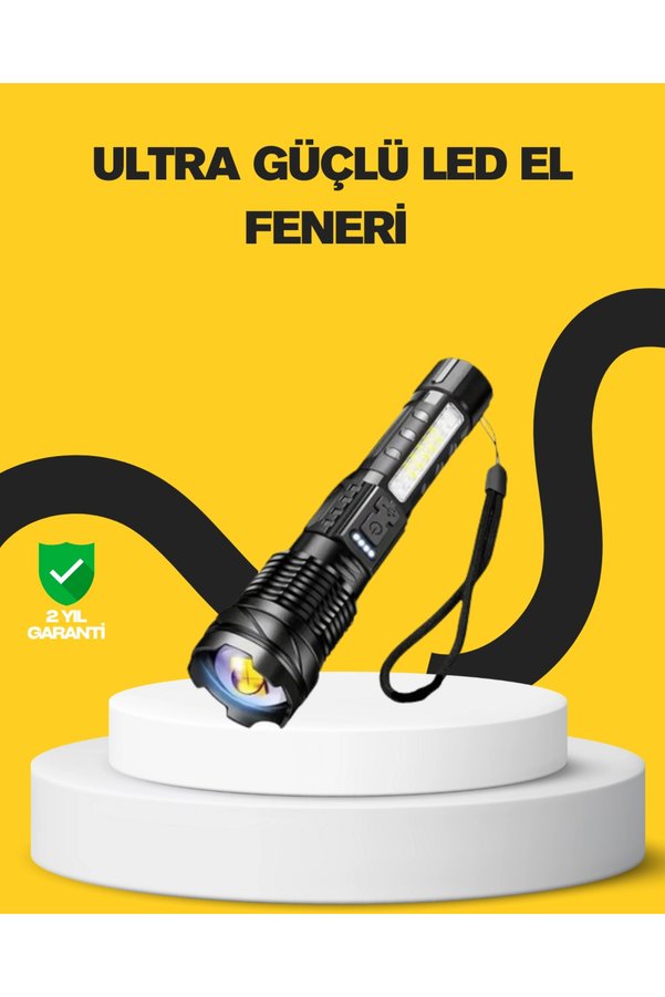 Nw Nessiworld Güçlü Led El Feneri Şarj Edilebilir Çok Modlu
