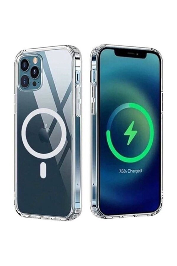 Ethab Ticaret Glb-Stl41414 Iphone 13 Pro Kılıf Kamera Lens Korumalı Magsafe Destekli Şeffaf Darbe Emici Sert Kapak