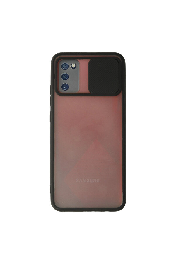 Evi̇mdeyokyok Samsung Galaxy A02S Kılıf Palm Buzlu Kamera Sürgülü Si̇li̇kon - Si̇yah