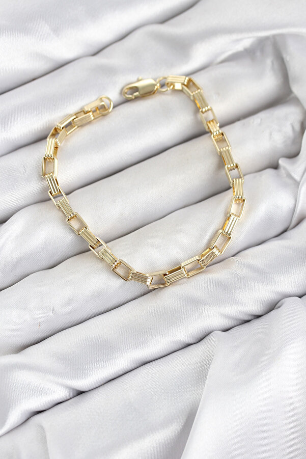 Evi̇mdeyokyok Cm Kare Halka Model Gold Renk Pi̇ri̇nç Kadın Bi̇lekli̇k Tj-Bb8592