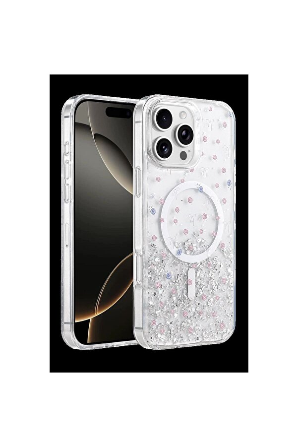 Ethab Ti̇caret Glb-Stl41414 Onegi̇f İphone 16 Pro Max Mi̇sk Si̇mli̇ Magsafe Kapak - Desen 1