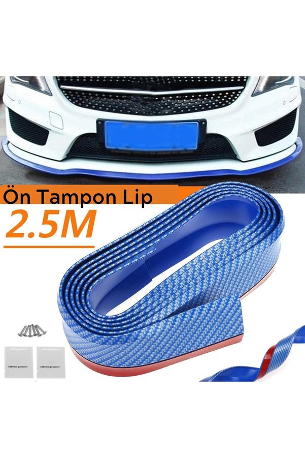 la boom Mavi 2 5 Metre Araba Oto Ön Tampon Koruyucu Kauçuk Pratik Tampon Şerit Bant Döşeme Kiti Bx40