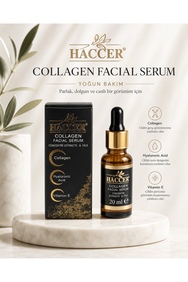 Haccer Doğal Kolajen Serum 30 ml Yüz Serumu