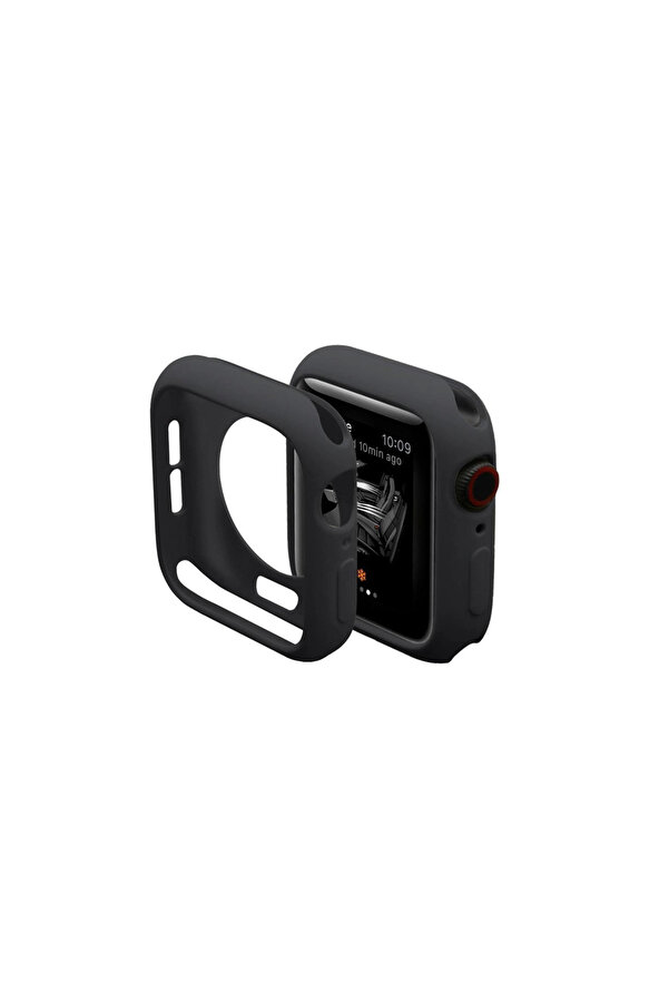 Evi̇mdeyokyok Apple Watch 44Mm Si̇li̇kon Alt Kasa - Si̇yah