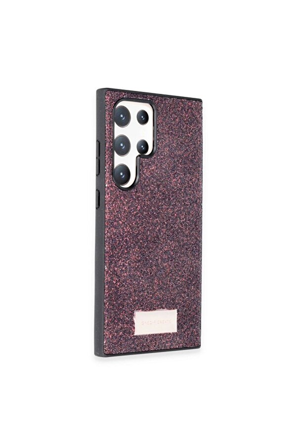 Ethab Ti̇caret Glb-Stl41414 Onegi̇f Samsung Galaxy S23 Ultra Bri̇ght Si̇mli̇ Kapak - Deri̇n Mor