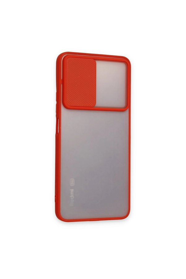 Evimdeyokyok Xiaomi Redmi Note 11 Pro Plus 5G Kılıf Palm Buzlu Kamera Sürgülü Silikon - Kırmızı
