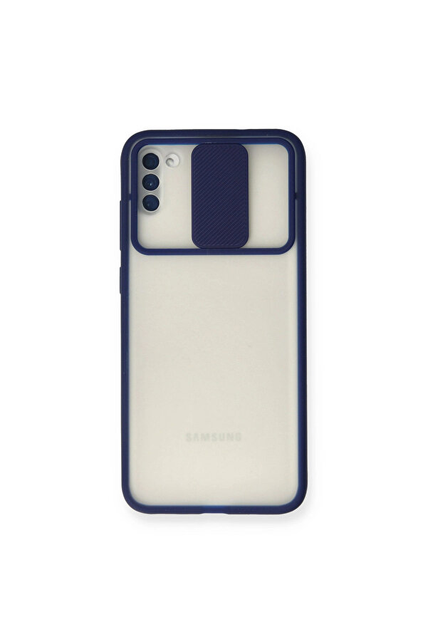 Evi̇mdeyokyok Samsung Galaxy A11 Kılıf Palm Buzlu Kamera Sürgülü Si̇li̇kon - Laci̇vert