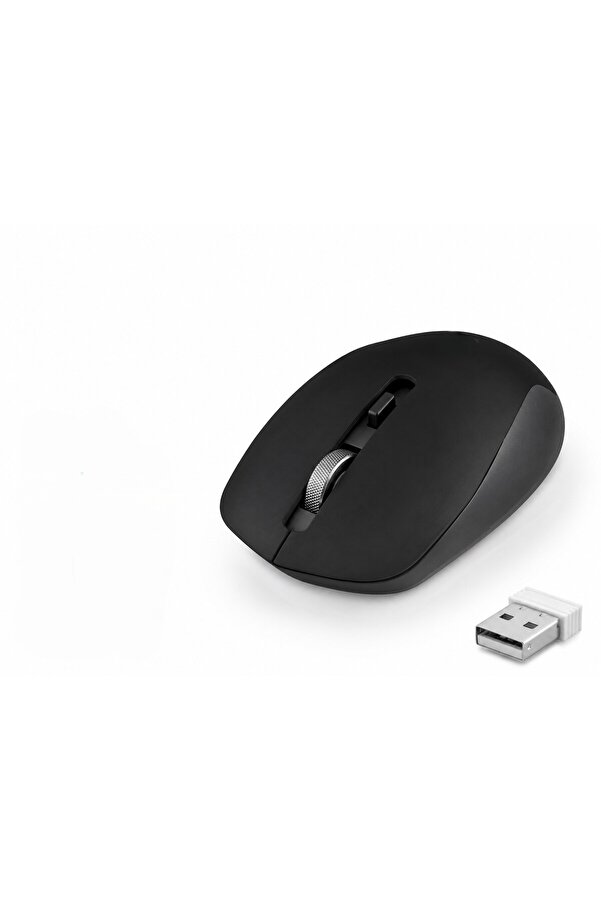Evi̇mdeyokyok Plus Sessi̇z Kablosuz Mouse 2.4 Ghz 1600 Dpı Si̇yah S1000