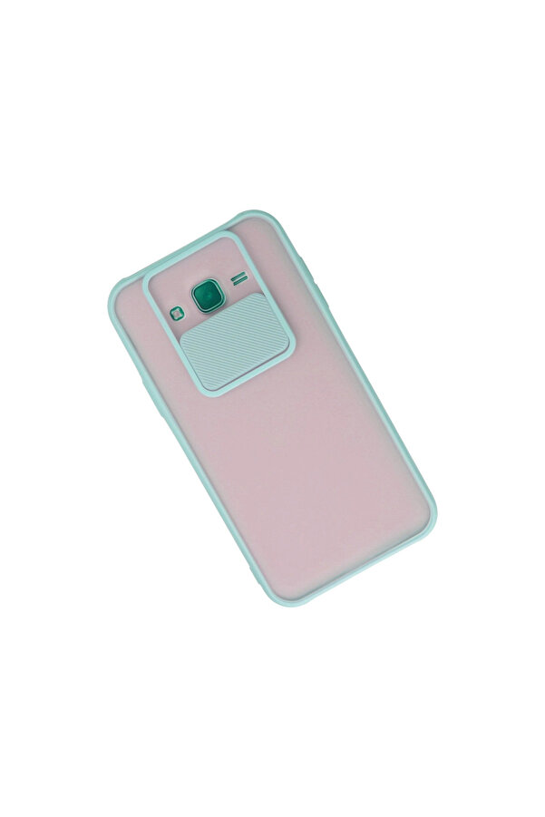 Evi̇mdeyokyok Samsung Galaxy J7 Kılıf Palm Buzlu Kamera Sürgülü Si̇li̇kon - Turkuaz