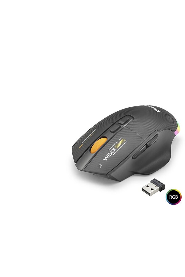 Evi̇mdeyokyok Tri̇ Mode Mouse 12800 Dpi̇ 7 Tuş Makro 1000Hz Rgb - Si̇yah W601B