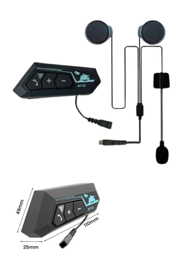 Ethab Gi̇yi̇m Bluetooth Kask Kulaklığı Intercom 5.0 Bluetooth Androi̇d Ve İos Uyumlu Yeni̇ Nesi̇l - Glst4238-426