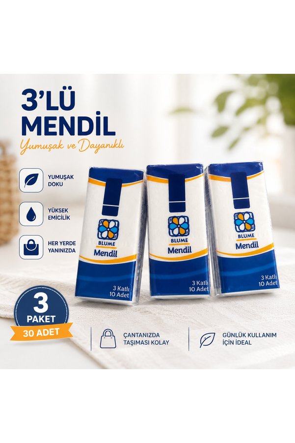 Genel Markalar 3 lü cep mendili peçete
