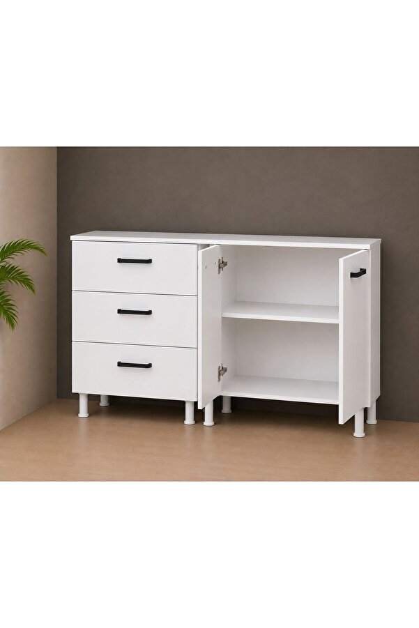 Vi̇sasconcept Üç Çekmeceli̇ 140 Cm Çok Amaçlı Dolap