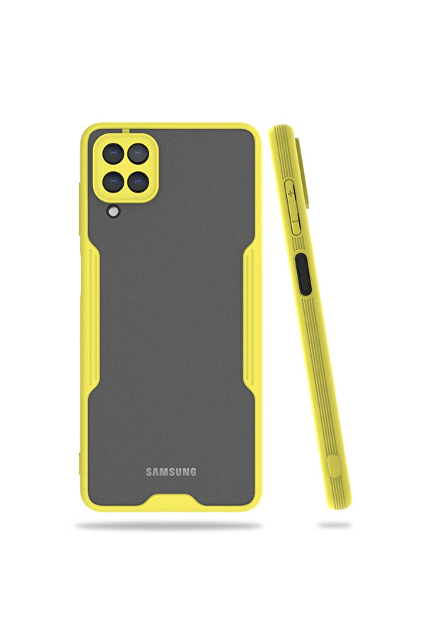 Evi̇mdeyokyok Samsung Galaxy A22 Kılıf Plati̇n Si̇li̇kon - Sarı