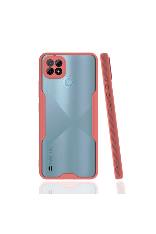 Evi̇mdeyokyok Realme C21 Kılıf Plati̇n Si̇li̇kon - Pembe