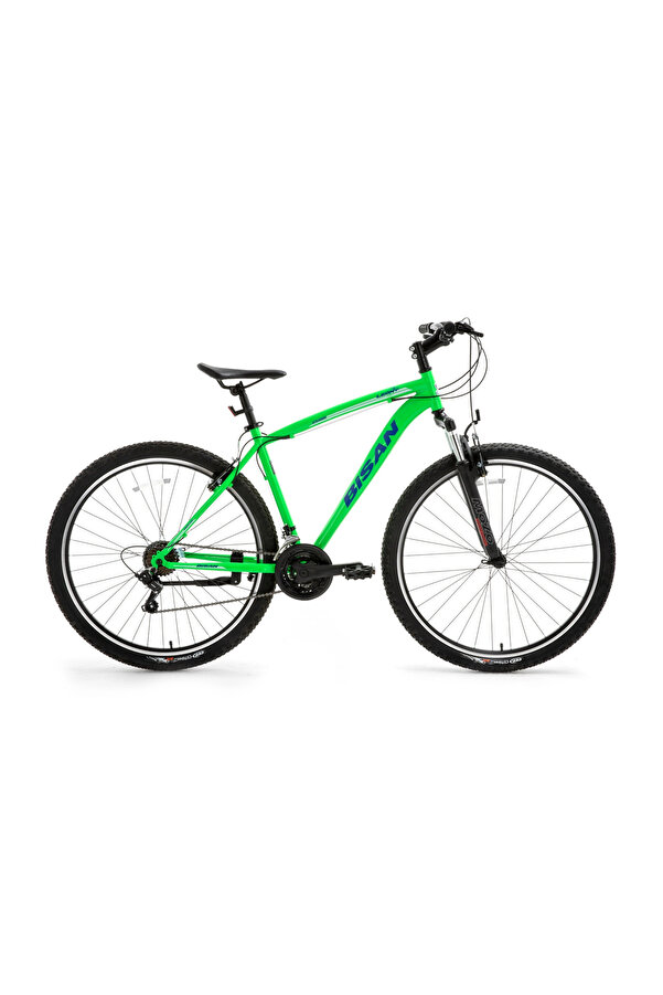Bisan Leon Erkek DAĞ Bisikleti 48CM V-Fren 27.5 Jant 21 Vites Neon Yeşil Lacivert
