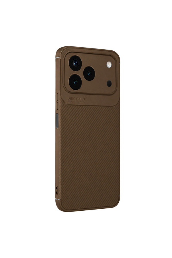 Evimdeyokyok Newface Tecno Spark 50 4G Auto Focus Karbon Kapak - Kahverengi