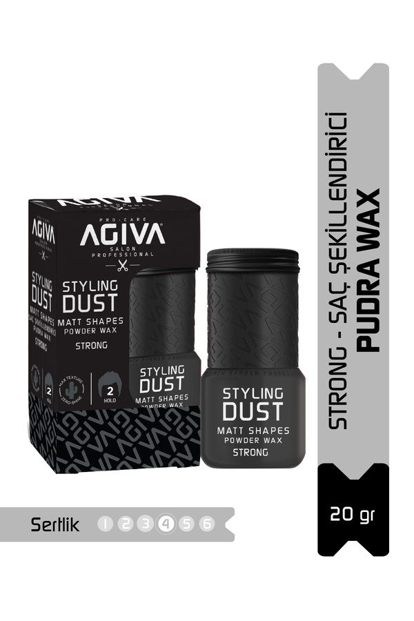 agıva Saç Şekilllendirici Pudra Wax - Güçlü Tutuş - Siyah 02 - 20 gr