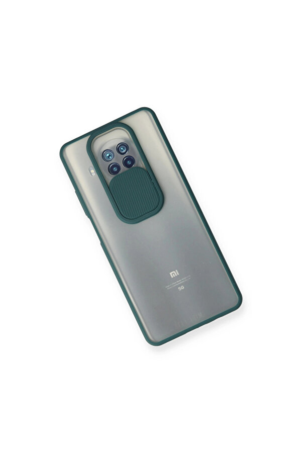 Evi̇mdeyokyok Xi̇aomi̇ Mi̇ 10T Li̇te Kılıf Palm Buzlu Kamera Sürgülü Si̇li̇kon - Yeşi̇l