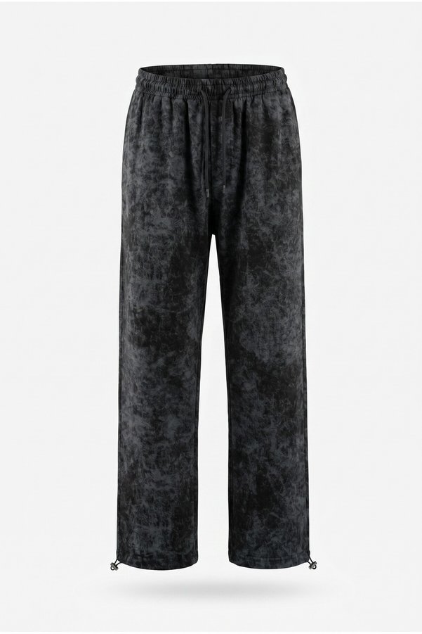 NOTHING Unisex Yıkama Desenli Ayarlanabilir Paça Baggy Premium Eşofman Altı Ozsa-5097