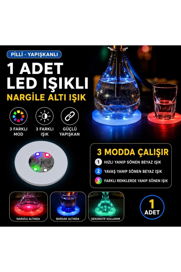 Evi̇mdeyokyok Rgb Led Nargi̇le Altı Işık 1 Adet