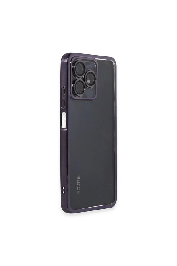Evi̇mdeyokyok Realme C53 Kılıf Razer Lensli̇ Si̇li̇kon - Mor