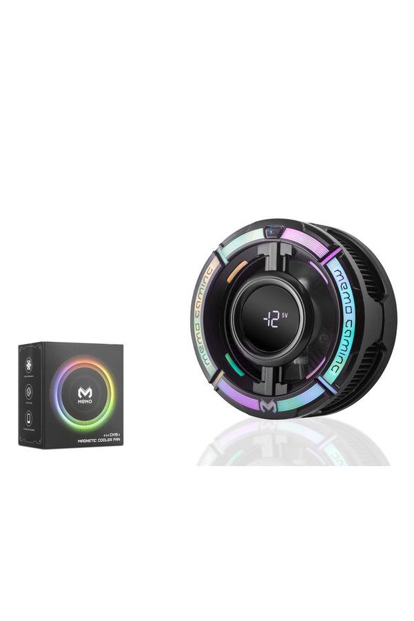 Evi̇mdeyokyok Manyeti̇k Telefon Soğutucu Fan 15W Rgb Di̇ji̇tal Ekranlı Si̇yah Cx15