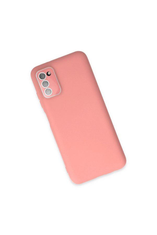 Evimdeyokyok Samsung Galaxy A03S Kılıf Lansman Glass Kapak - Pembe