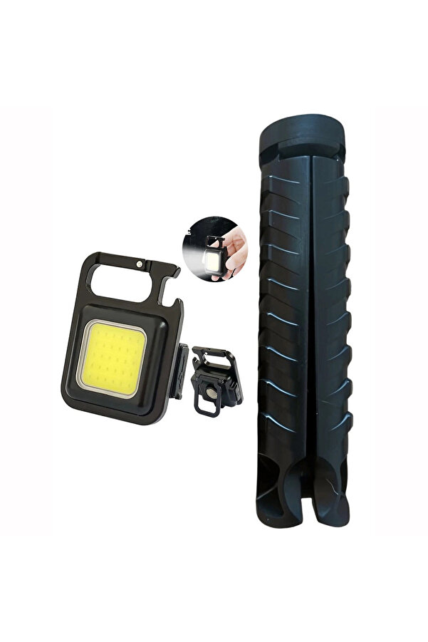 Evi̇mdeyokyok Gold Si̇lver Gs-465 Tri̇potlu Usb Şarj Edi̇lebi̇li̇r Cep Feneri̇