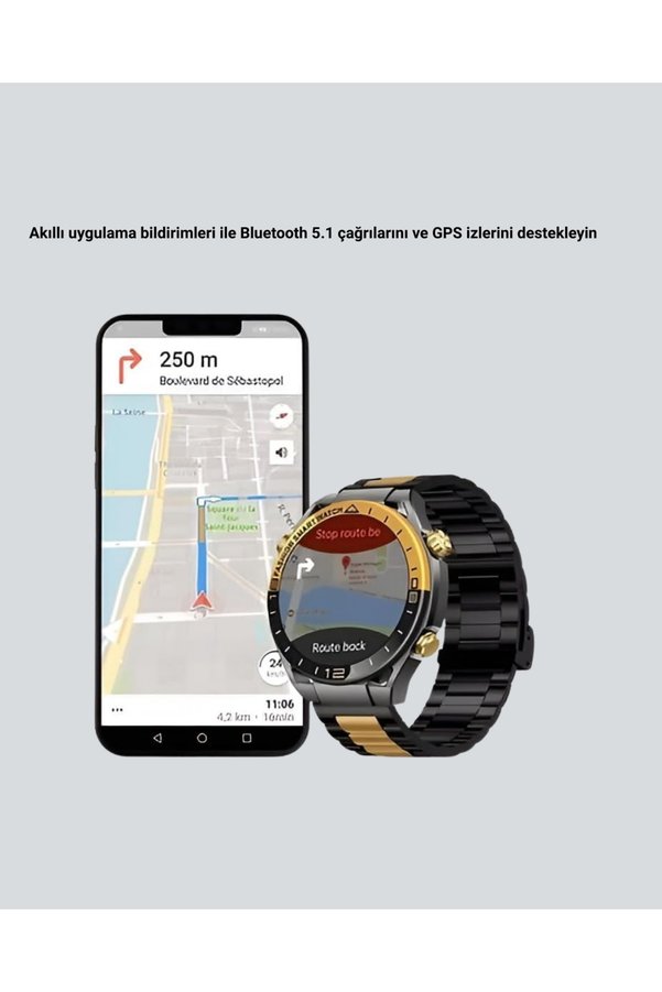 Hubrendy Amoled Akıllı Saat Manyetik Şarj Gps Destekli Spor Ve Günlük Kullanım
