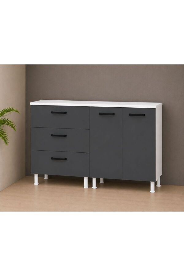 Vi̇sasconcept Üç Çekmeceli̇ 140 Cm Çok Amaçlı Dolap
